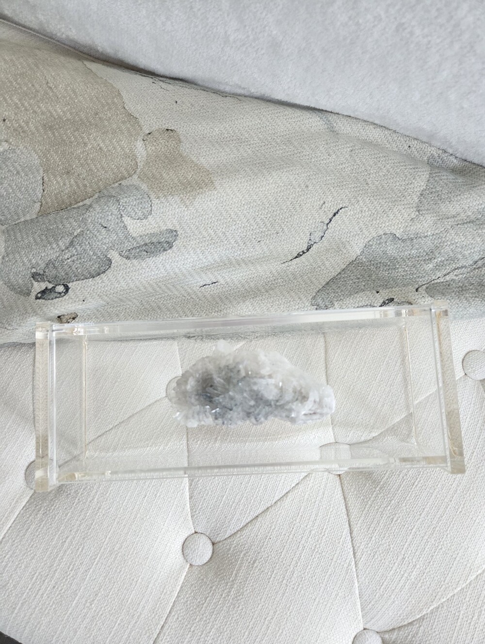 Crystal Accent Clear Acrylic Trinket Box